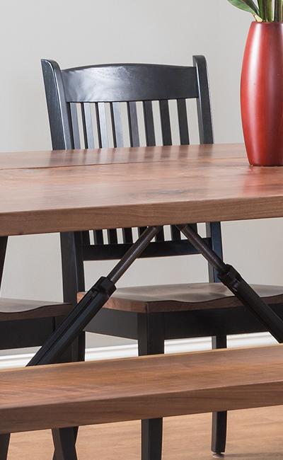 Dining Table with Iron Base Morris Hill Metal Craft Dining Table