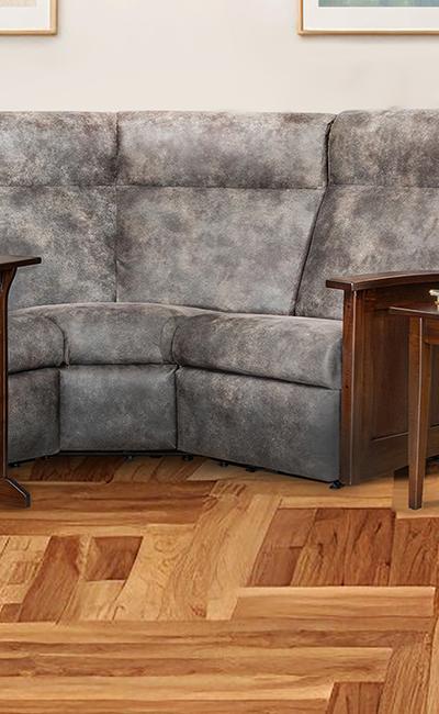 Elm Crest Furniture Wall Hugging Sectional Sofa