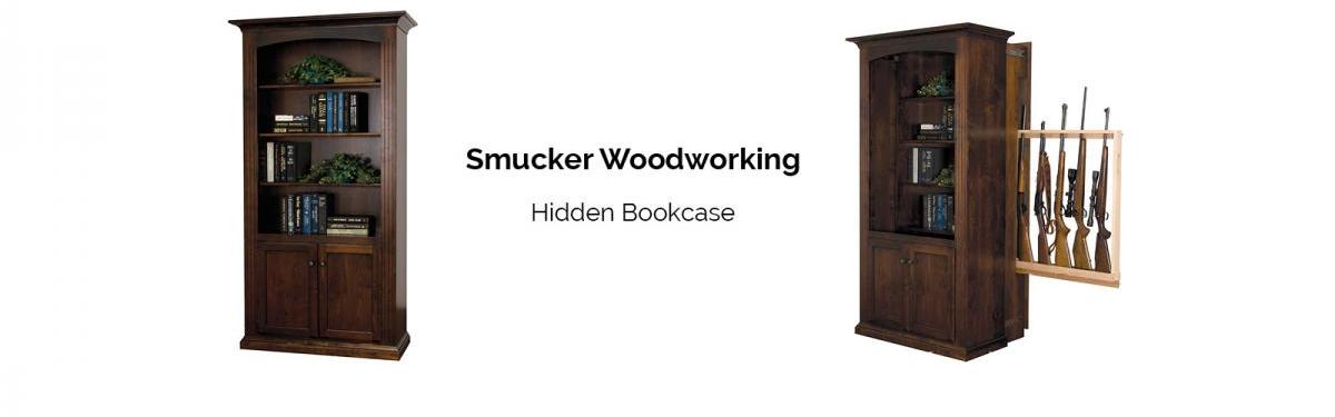 Smucker Woodworking Hidden Bookcase Gun Cabinet