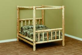 Countryside Rustic Log Classic Canopy Bed 