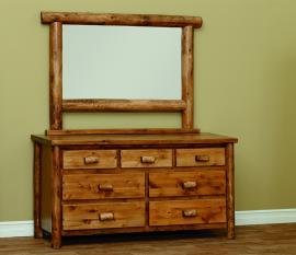 Countryside Rustic Log Seven Drawer Chest