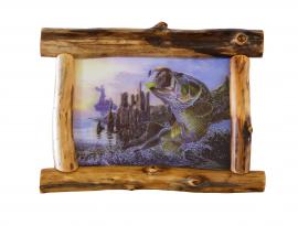 Countryside Rustic Log Rustic Picture Frame with Picture