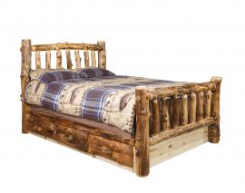 Countryside Rustic Log Captain Bed 