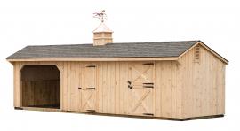 J&N Structures 10x36 Run-In Shed Combo