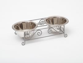 Wrought Iron Low Pet Feeder