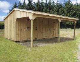 Solanco Structures Shed Row Barn with 10 foot Lean To