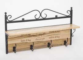 Morris Hill Metal Craft Engraved Coat Rack