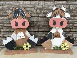 Woodland Country Creations Hereford Cow Sitters