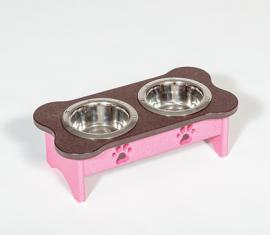 Spott's Road Woodworks Double Pet Feeder