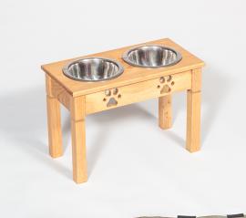 Spott's Road Woodworks Tall Double Pet Feeder