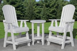 Country View Lawn Furniture White Pub Set