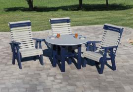 Country View Lawn Furniture Rolled Back Dining Set