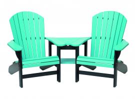 Stoney Ridge Shop Adirondack Chairs with Settee Table