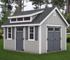 B&B Structures Elite Dormer Storage Shed