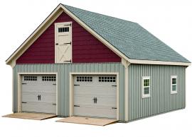 J&N Structures Garage with Loft