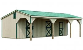 J&N Structures Lean-To Horse Barn