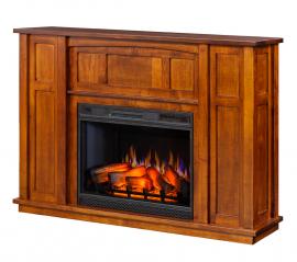 Elm Crest Furniture Panel Mission Electric Fireplace Mantle