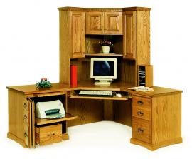 Rocky Ridge Furniture Corner Desk with Hutch