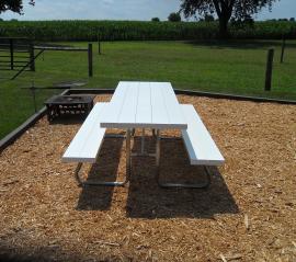 Smucker's Woodcrafts Vinyl Picnic Table