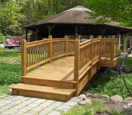 Smucker's Woodcrafts Wooden Garden Bridge