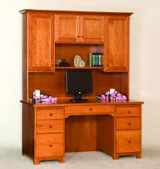 Rocky Ridge Furniture Shaker Desk and Hutch