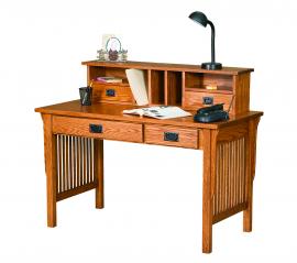 Ames Woodworking Writing Desk w/ Desk Top Organizer