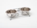 Wrought Iron Low Pet Feeder