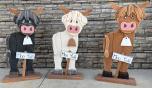 Woodland Country Creations Highland Trio Cows