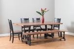 Dining Table with Iron Base Morris Hill Metal Craft Dining Table