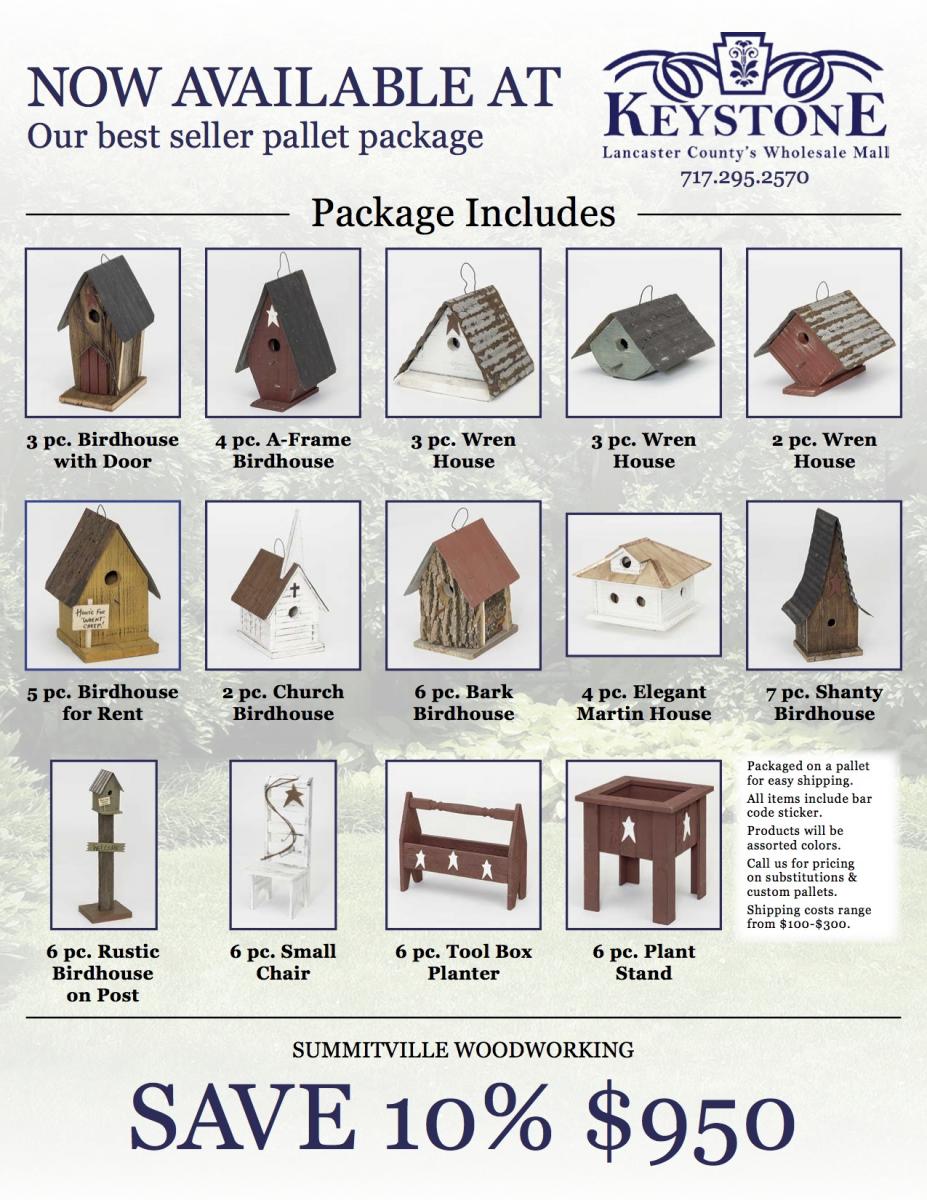 Summitville Woodworking Releases "Best Seller Pallet Packages"